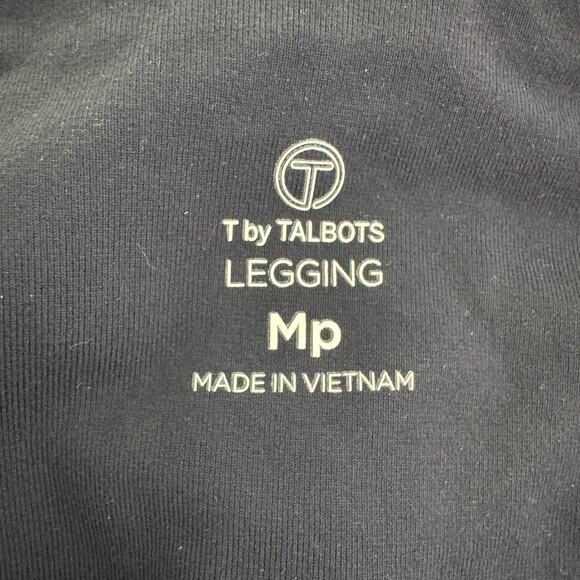 T by Talbots Leggings Womens Medium Petite Navy High Rise Side Pockets Athletic - Picture 5 of 11